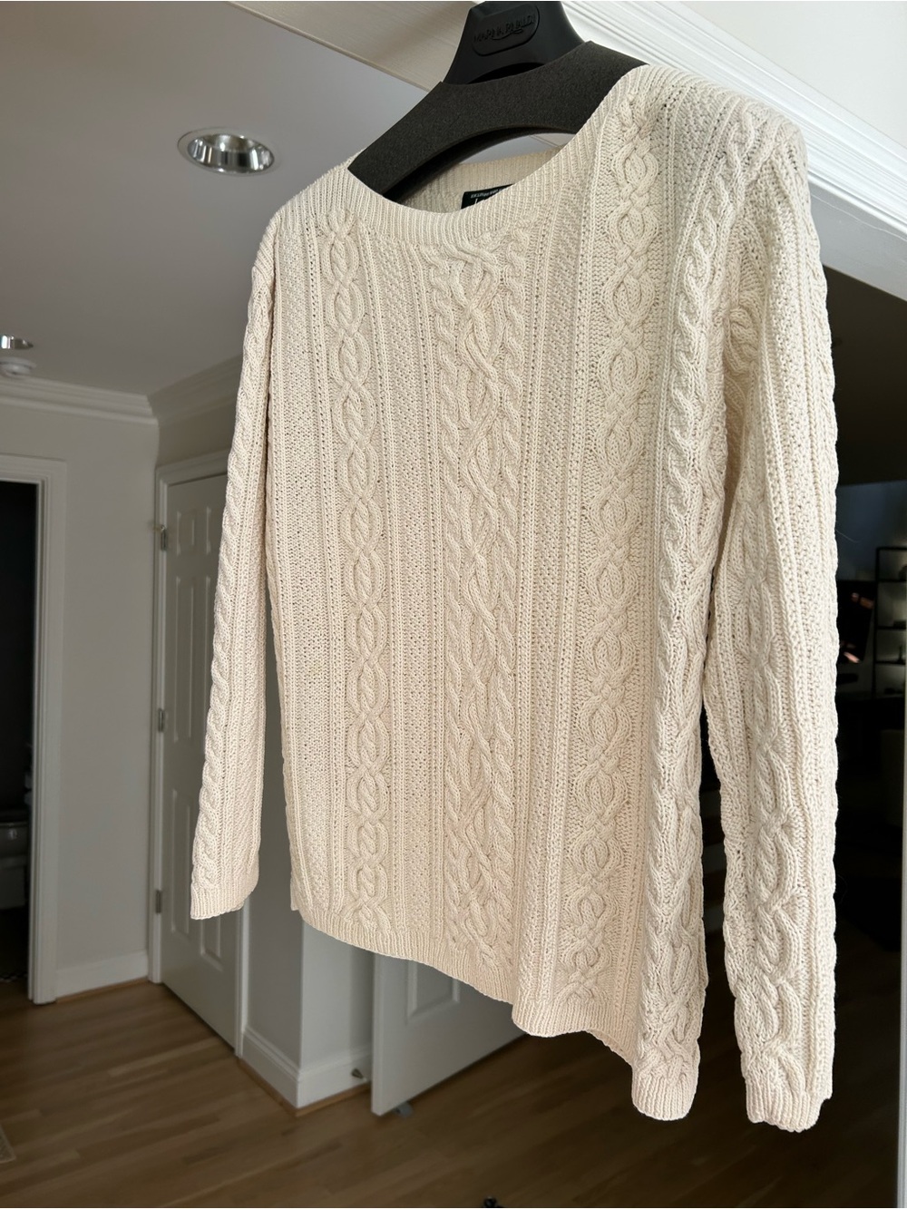 Lauren Ralph Lauren Ivory Cable Knit Scoopneck Sweater - Picture 2 of 5